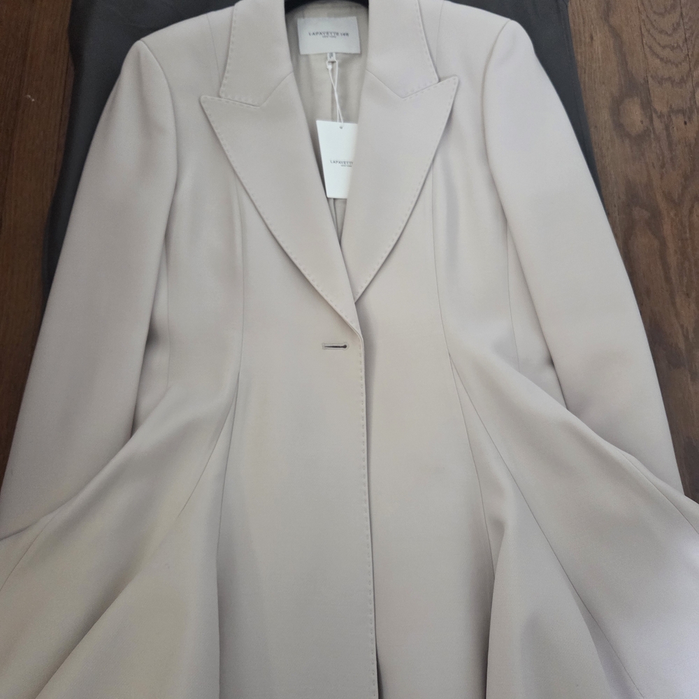 Lafayette 148 New York Cream Trench Coat